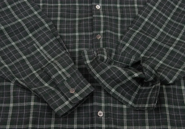 COMME des GARCONS HOMME Wool Check Button-Down Shirt K-174384_006