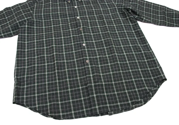 COMME des GARCONS HOMME Wool Check Button-Down Shirt K-174384_007