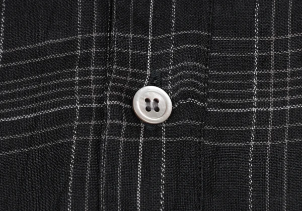 COMME des GARCONS HOMME Linen Check Pullover Short Sleeve Shirt K-174389_004