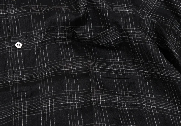 COMME des GARCONS HOMME Linen Check Pullover Short Sleeve Shirt K-174389_005