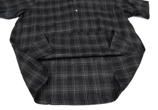 COMME des GARCONS HOMME Linen Check Pullover Short Sleeve Shirt K-174389_009