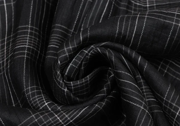 COMME des GARCONS HOMME Linen Check Pullover Short Sleeve Shirt K-174389_012