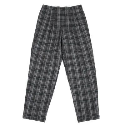 COMME des GARCONS HOMME Linen Check Two Tuck Pants