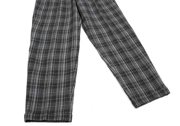 COMME des GARCONS HOMME Linen Check Two Tuck Pants K-174397_007