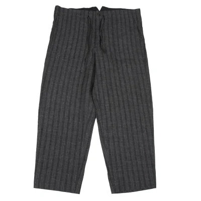 COMME des GARCONS HOMME Drawstring Waist Linen Stripe Pants