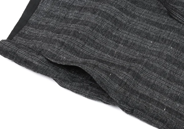 COMME des GARCONS HOMME Drawstring Waist Linen Stripe Pants K-174398_006