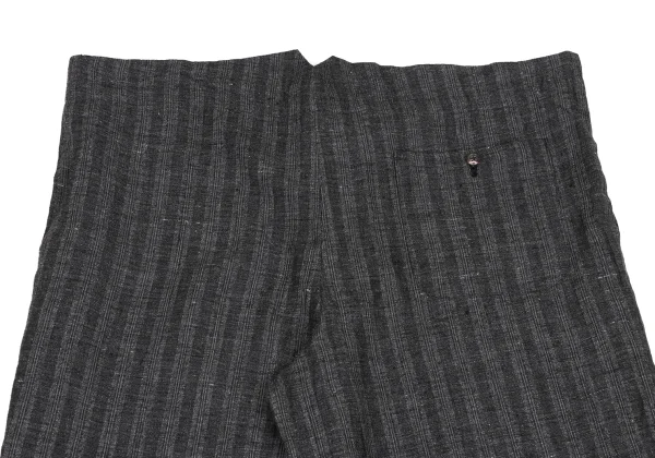 COMME des GARCONS HOMME Drawstring Waist Linen Stripe Pants K-174398_011