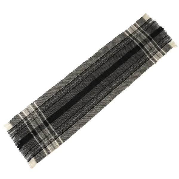 COMME des GARCONS HOMME Checked Fringe Scarf K-174399_002
