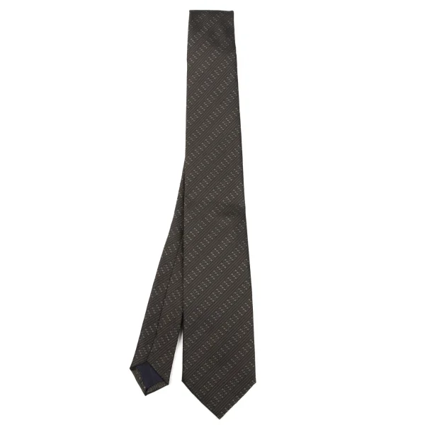 COMME des GARCONS HOMME Woven Regimental Tie Khaki  K-174401_001