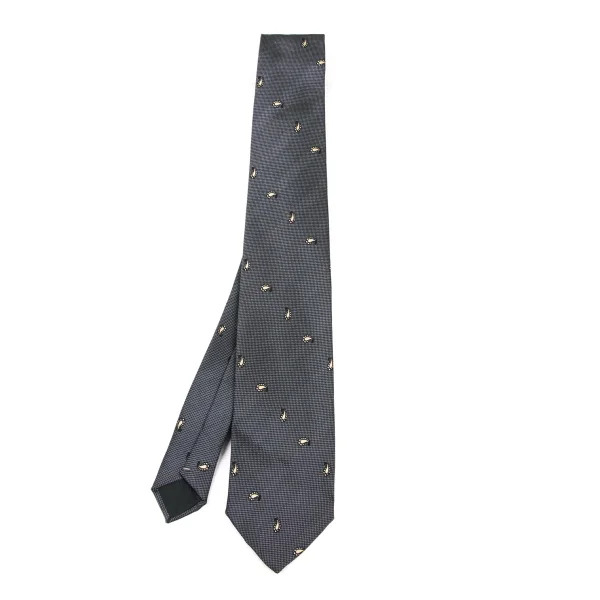 COMME des GARCONS HOMME Magatama Patterned Tie Grey  K-174409_001