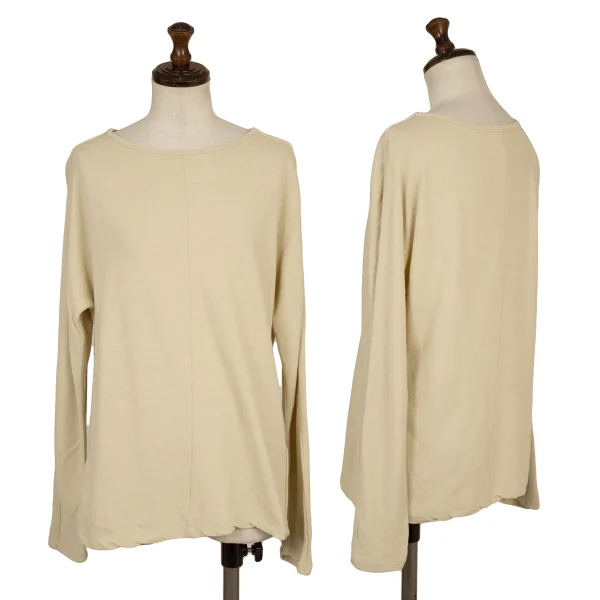 Plantation Cotton Linen Center Seam T Shirt Beige M K-174414_001