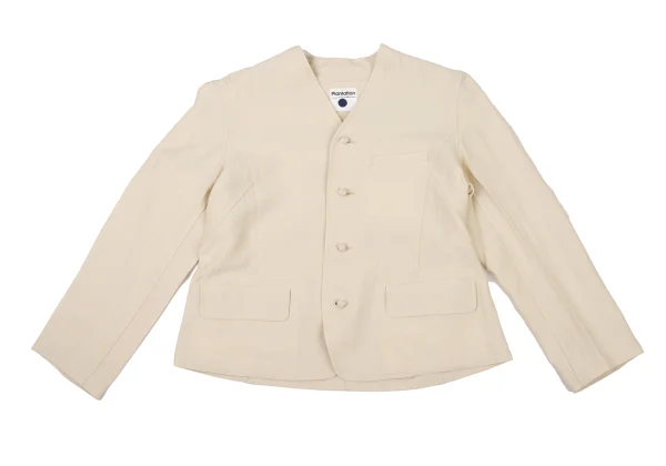 Plantation Cotton Linen V Neck Jacket K-174415_002