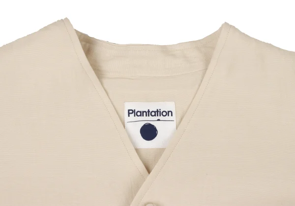 Plantation Cotton Linen V Neck Jacket K-174415_004