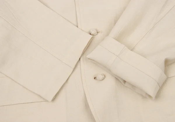 Plantation Cotton Linen V Neck Jacket K-174415_008