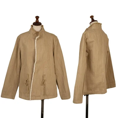 Plantation Cotton Fringe Trim Stand-collar Jacket