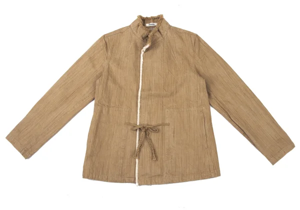 Plantation Cotton Fringe Trim Stand-collar Jacket K-174417_002