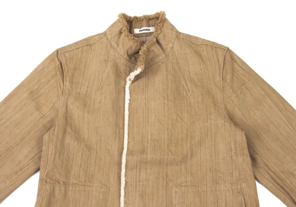 Plantation Cotton Fringe Trim Stand-collar Jacket K-174417_003