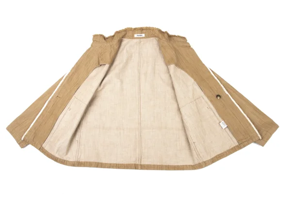 Plantation Cotton Fringe Trim Stand-collar Jacket K-174417_013