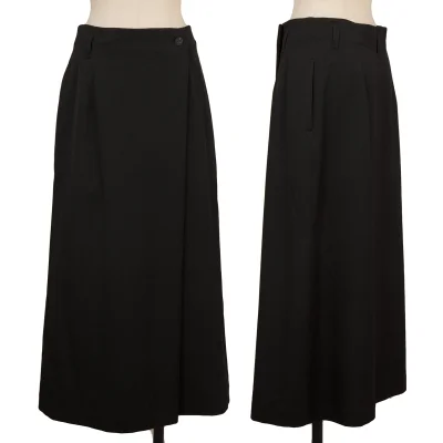 Plantation Wool Gabardine Half wrap Design Skirt