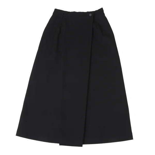 Plantation Wool Gabardine Half wrap Design Skirt K-174423_002