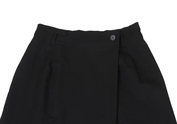 Plantation Wool Gabardine Half wrap Design Skirt K-174423_003