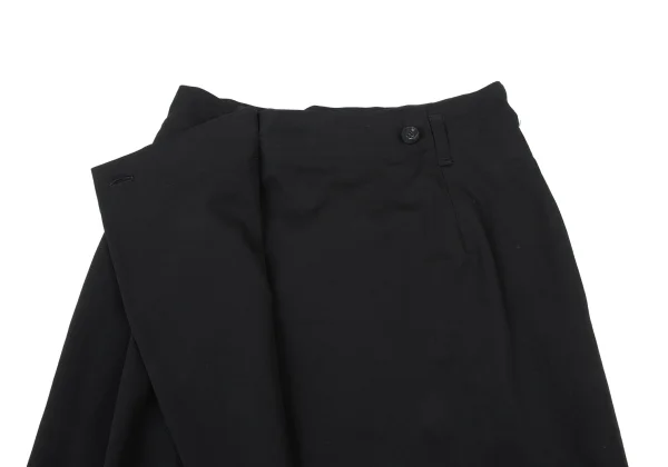 Plantation Wool Gabardine Half wrap Design Skirt K-174423_006