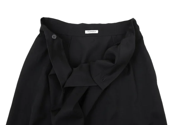 Plantation Wool Gabardine Half wrap Design Skirt K-174423_007