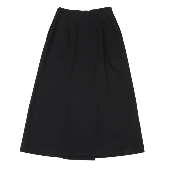 Plantation Wool Gabardine Half wrap Design Skirt K-174423_010