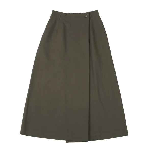 Plantation Wool Blend Half Wrap Design Skirt K-174424_002