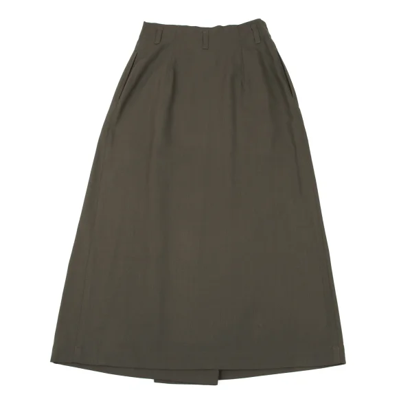 Plantation Wool Blend Half Wrap Design Skirt K-174424_011
