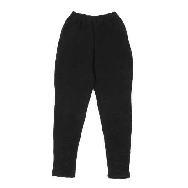 Plantation Cotton Ribbed Texture Tapered Easy Pants Black M K-174425_001