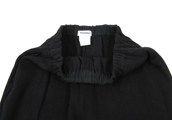 Plantation Ribbed Cotton Design Wide Pants K-174426_004