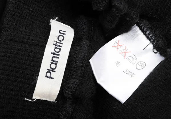 Plantation Ribbed Waist Wool Tapered Knit Pants K-174427_011