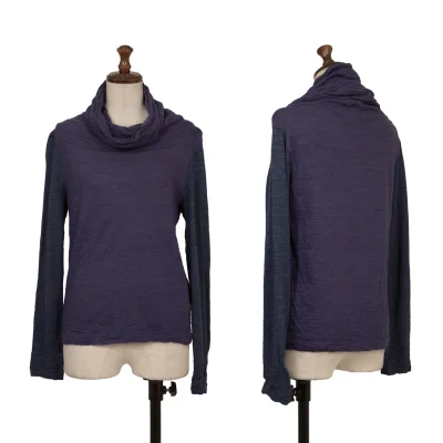 JUNYA WATANABE COMME des GARCONS Wool Switching Bicolor Turtleneck Knit Top