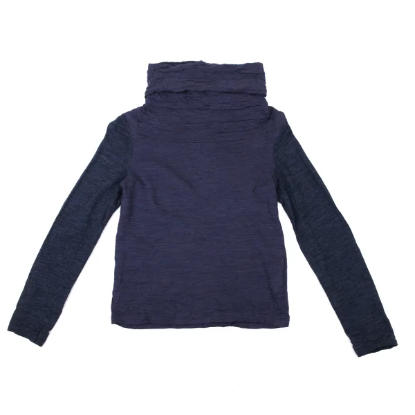 JUNYA WATANABE COMME des GARCONS Wool Switching Bicolor Turtleneck Knit Top K-174432_002