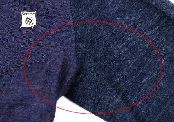 JUNYA WATANABE COMME des GARCONS Wool Switching Bicolor Turtleneck Knit Top K-174432_004