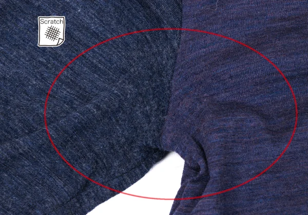 JUNYA WATANABE COMME des GARCONS Wool Switching Bicolor Turtleneck Knit Top K-174432_005