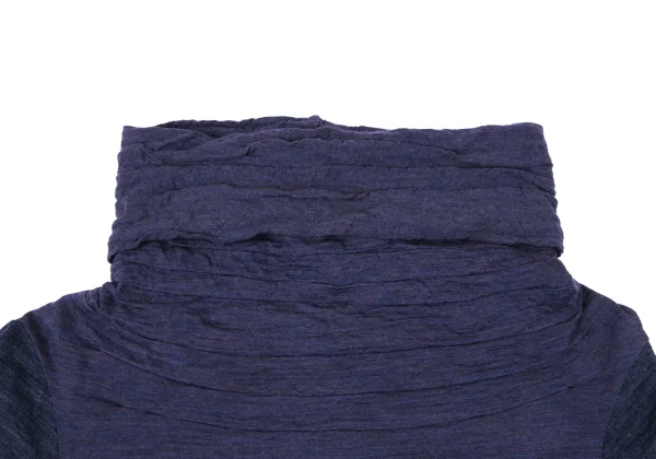 JUNYA WATANABE COMME des GARCONS Wool Switching Bicolor Turtleneck Knit Top K-174432_006