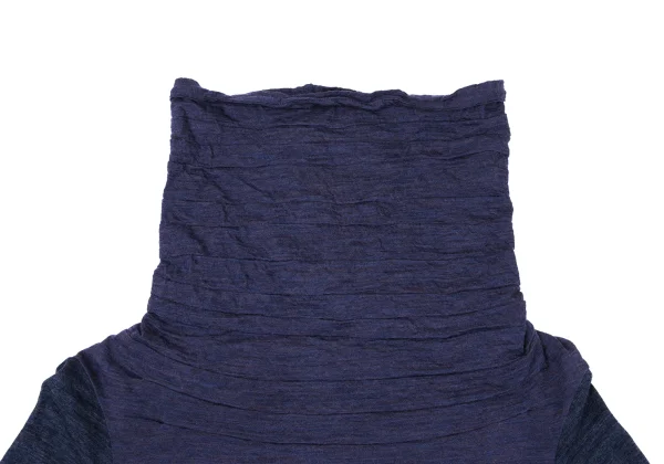 JUNYA WATANABE COMME des GARCONS Wool Switching Bicolor Turtleneck Knit Top K-174432_007