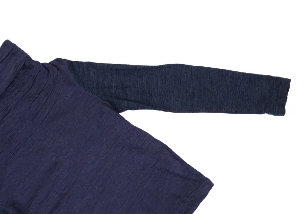 JUNYA WATANABE COMME des GARCONS Wool Switching Bicolor Turtleneck Knit Top K-174432_008
