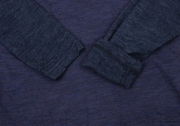 JUNYA WATANABE COMME des GARCONS Wool Switching Bicolor Turtleneck Knit Top K-174432_009