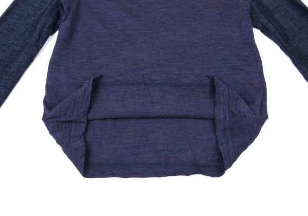 JUNYA WATANABE COMME des GARCONS Wool Switching Bicolor Turtleneck Knit Top K-174432_011