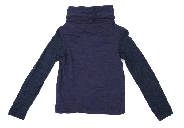 JUNYA WATANABE COMME des GARCONS Wool Switching Bicolor Turtleneck Knit Top K-174432_012