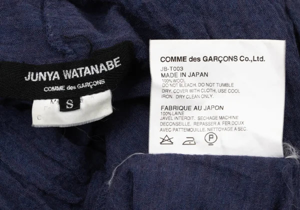 JUNYA WATANABE COMME des GARCONS Wool Switching Bicolor Turtleneck Knit Top K-174432_014