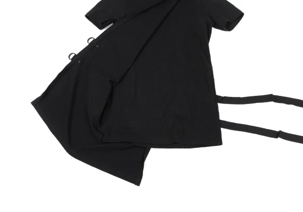B Yohji Yamamoto Belted Asymmetric Wrap T-Shirt K-174434_010
