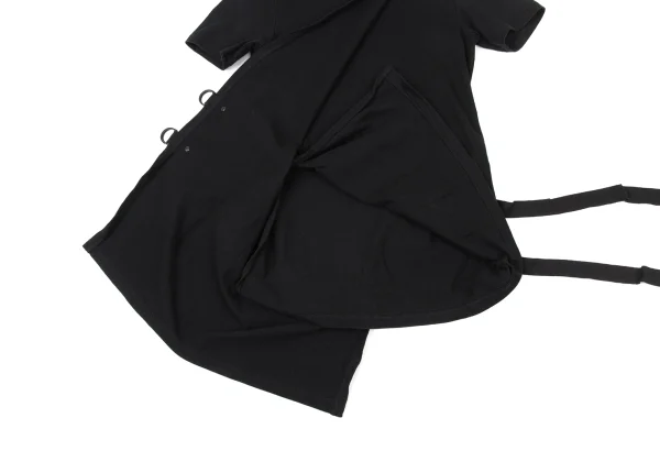 B Yohji Yamamoto Belted Asymmetric Wrap T-Shirt K-174434_011