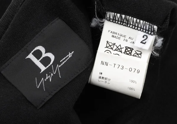 B Yohji Yamamoto Belted Asymmetric Wrap T-Shirt K-174434_019