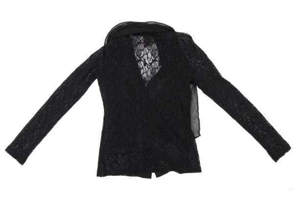Jean Paul GAULTIER Stole Design Lace Mesh Cardigan K-174435_012