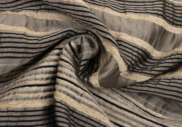 ISSEY MIYAKE HaaT Pile Striped Jacquard Back Button Blouse K-174438_011