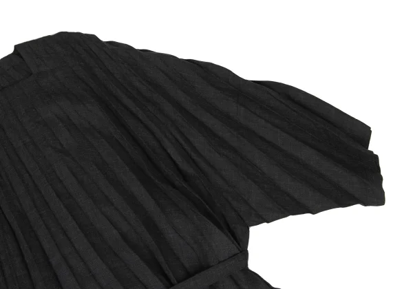 ISSEY MIYAKE me Poly Wool Square Neck Pleated Dress K-174440_005